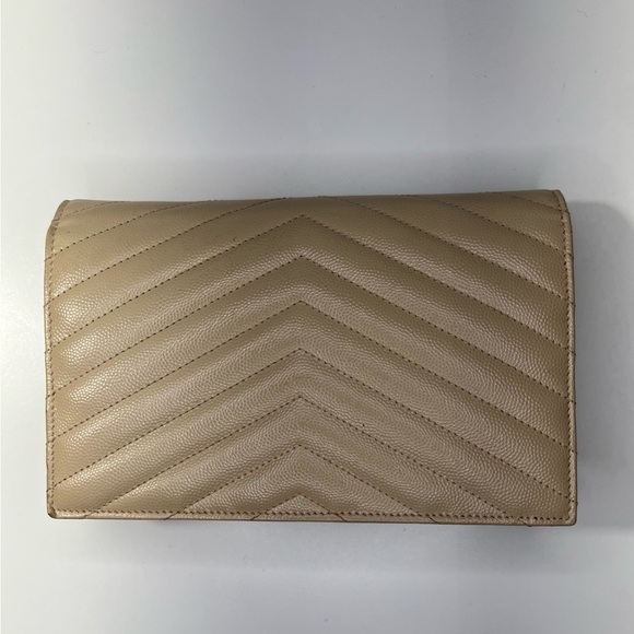 Saint Laurent YSL Cassandre Envelope WOC Wallet on Chain Leather Bag Purse - Picture 5 of 11